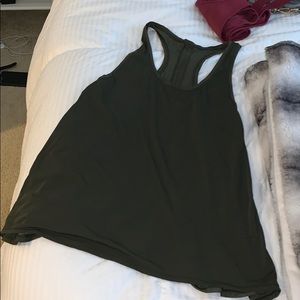 Olive Green Lululemon Size 8 Tank